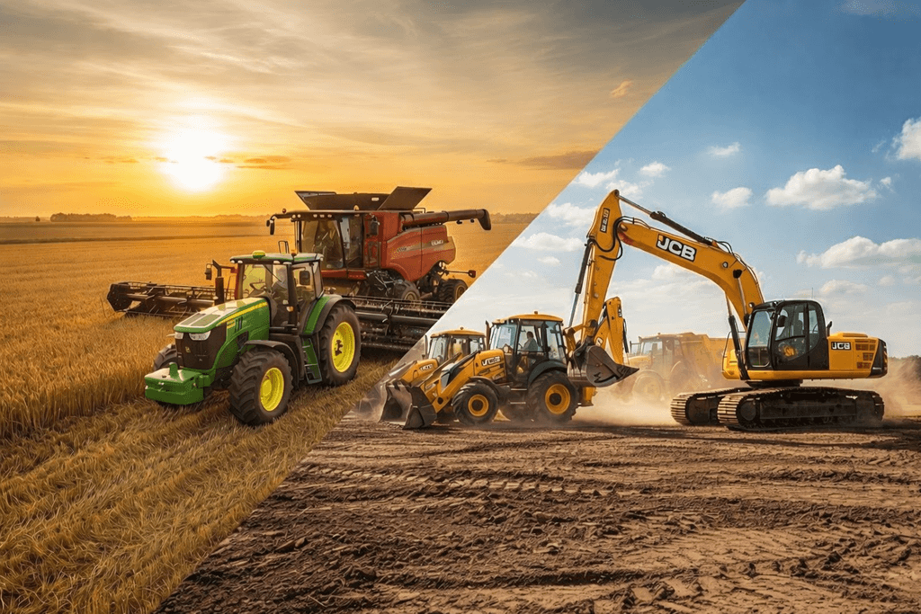 Tratores das marcas John Deere, Case, Massey Ferguson e Valtra